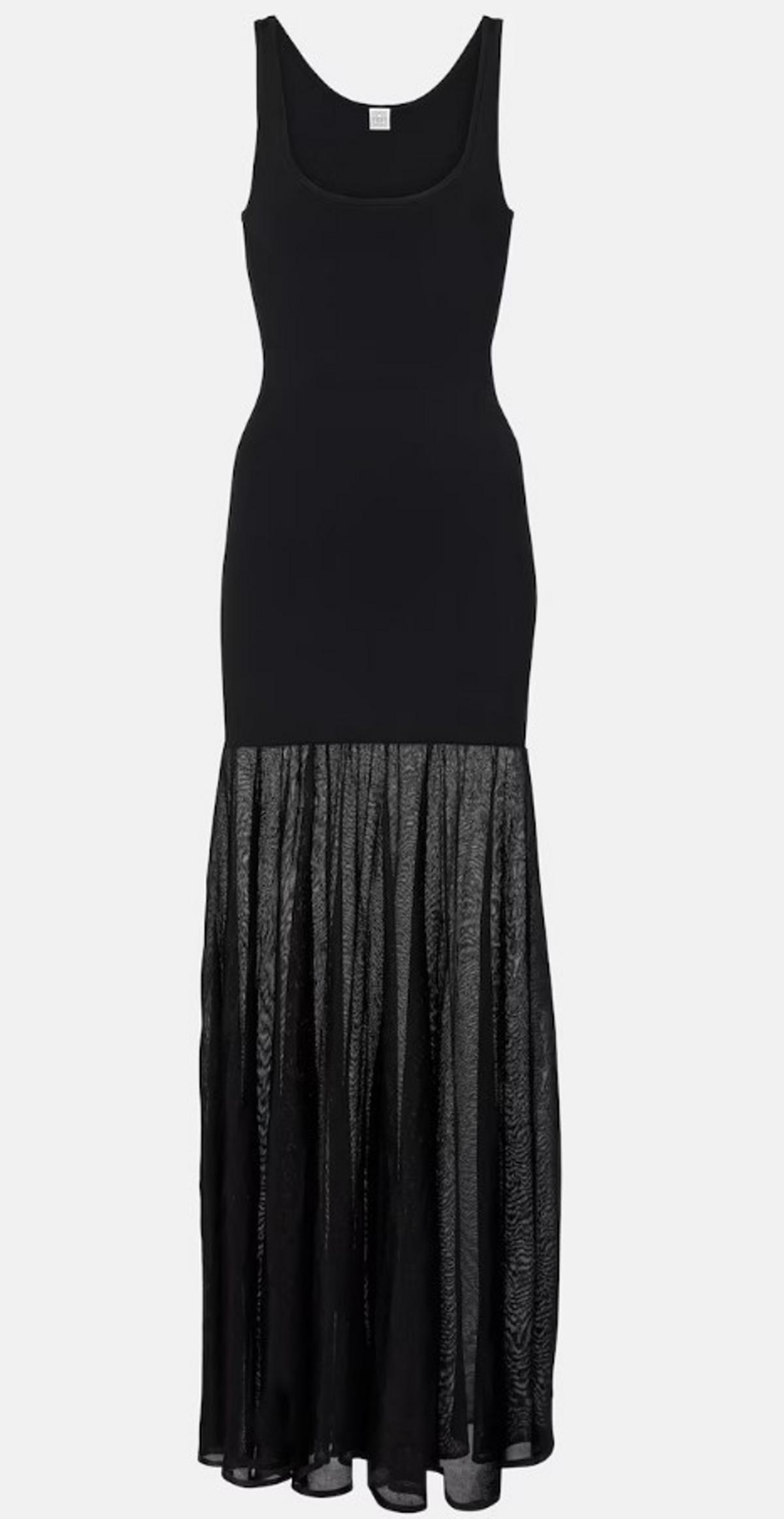 μάξι διάφανο φόρεμα