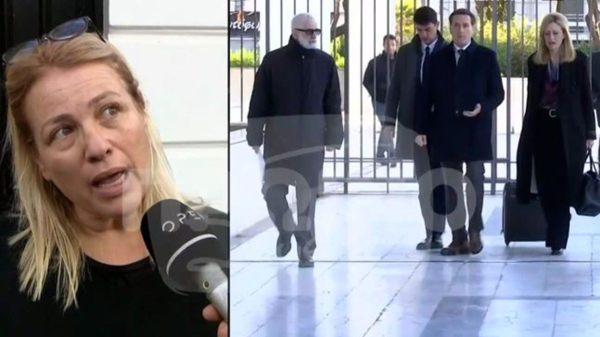 Η Μαριάννα Τουμασάτου και ο Πέτρος Φιλιππίδης έξω από το δικαστήριο