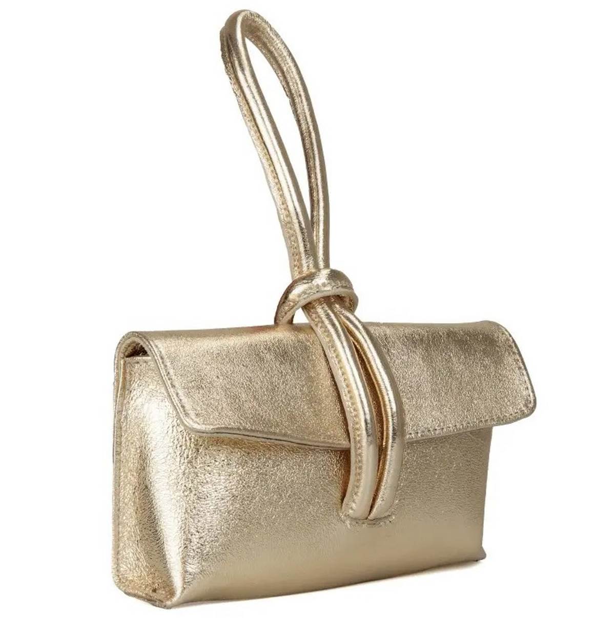 χρυσαφί μεταλλικό τσαντάκι
