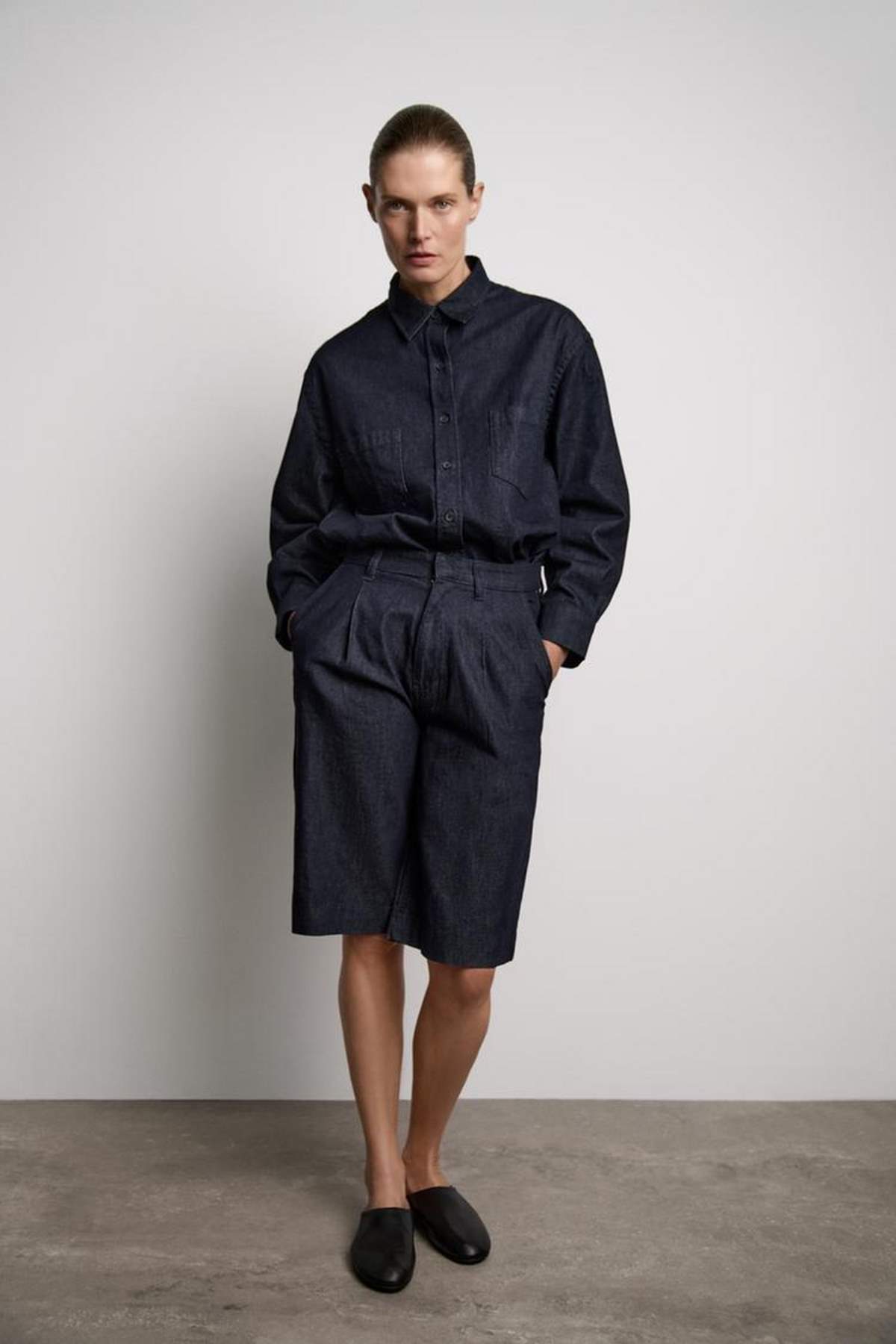 zara τζιν βερμούδα