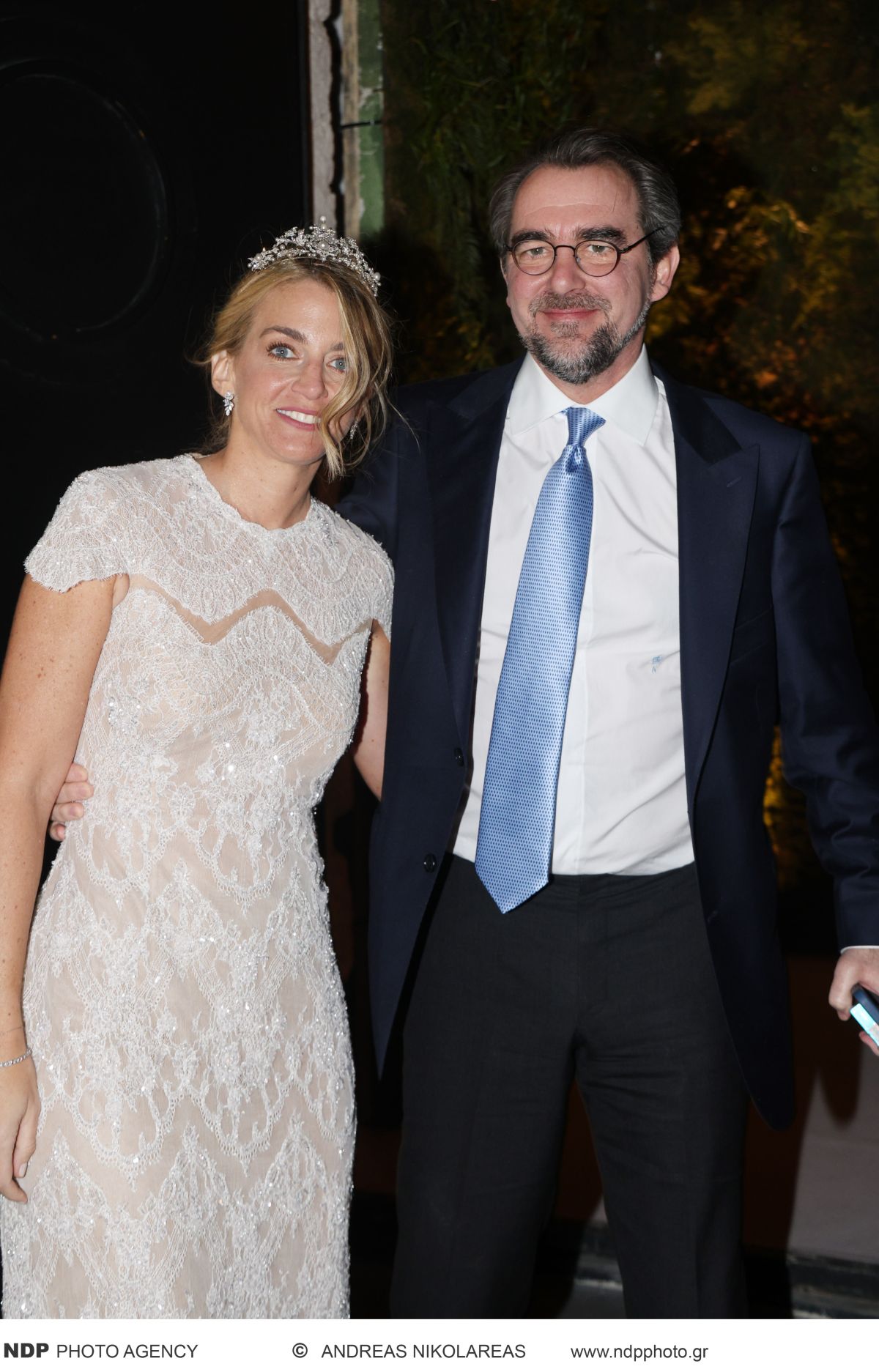 η τιάρα της Χρυσής Βαρδινογιάννη στον γάμο της με τον Ντε γκρες