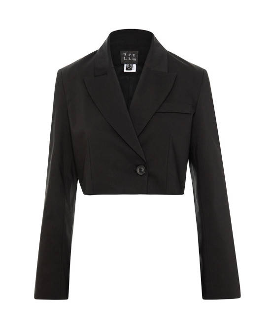 crop σακάκι μαύρο