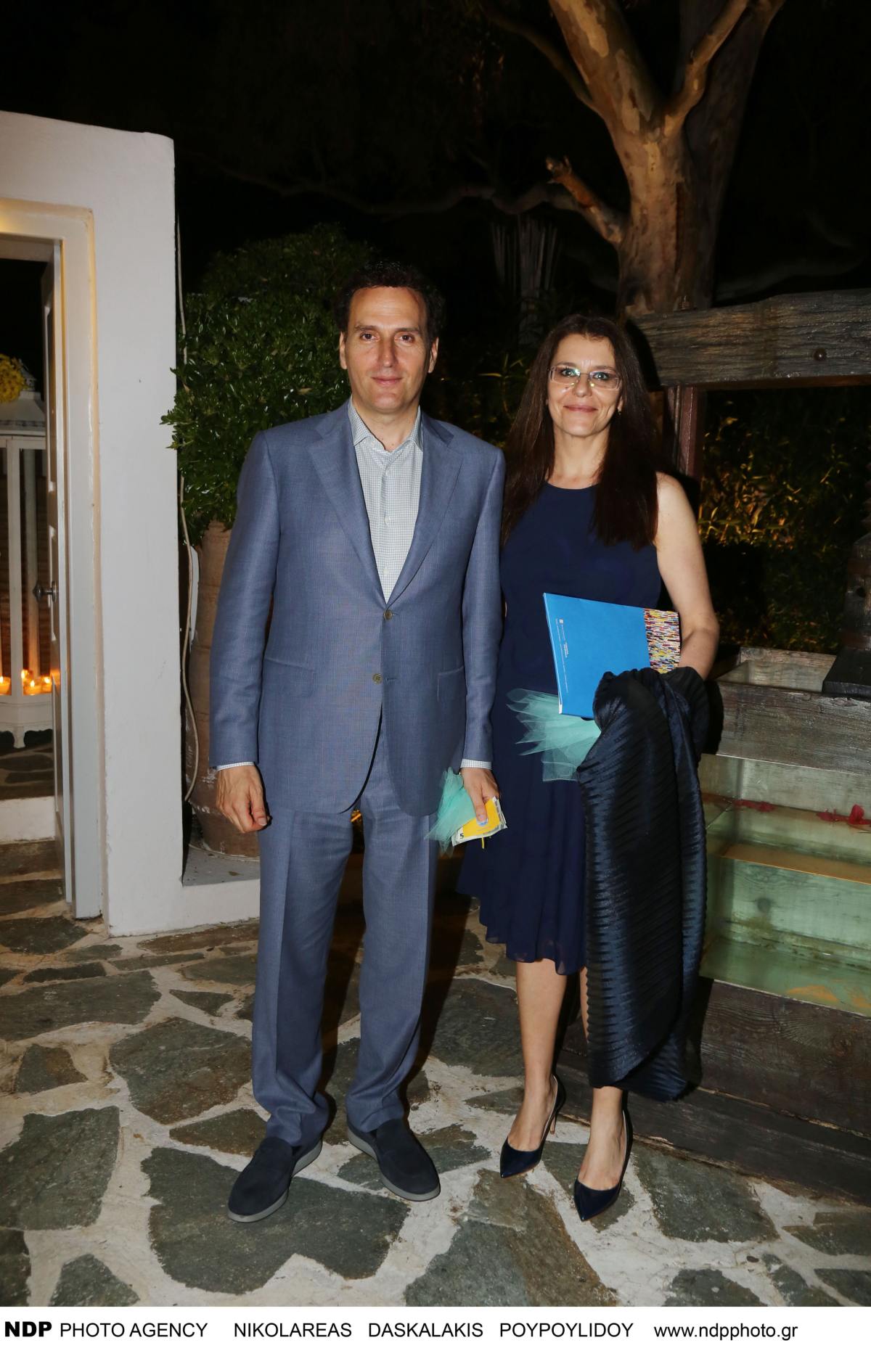 Ο Μιχάλης Δημητρακόπουλος με τη σύζυγό του