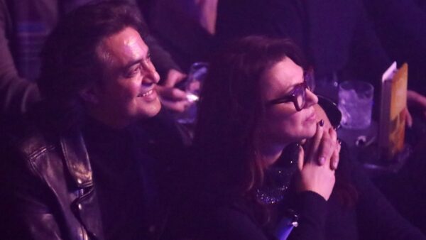 Ο Διονύσης Σχοινάς και η Καίτη Γαρμή σε βραδινή έξοδο.