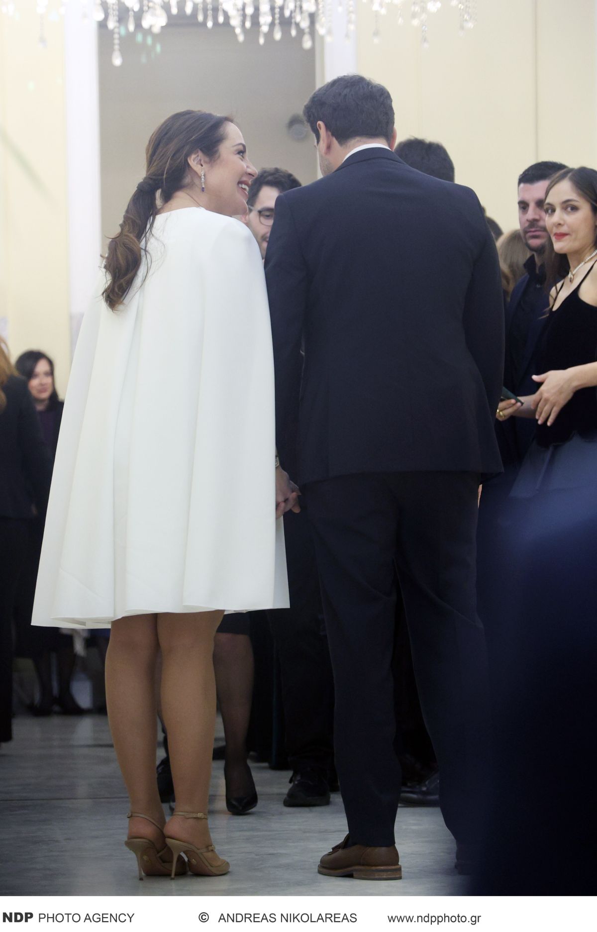 Η Δόμνα Μιχαηλίδου και ο σύζυγός της στον γάμο τους