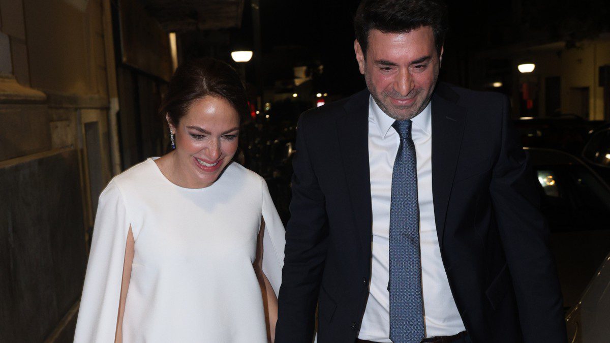 Η Δόμνα Μιχαηλίδου και ο σύζυγός της στον γάμο τους