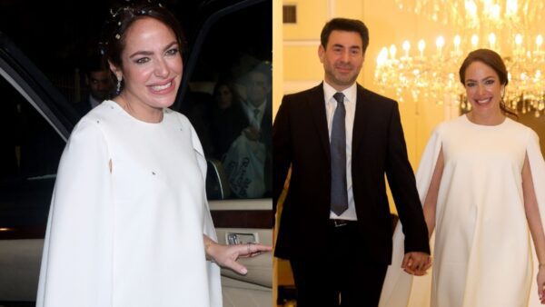 Η Δόμνα Μιχαηλίδου και ο σύζυγός της στον γάμο τους