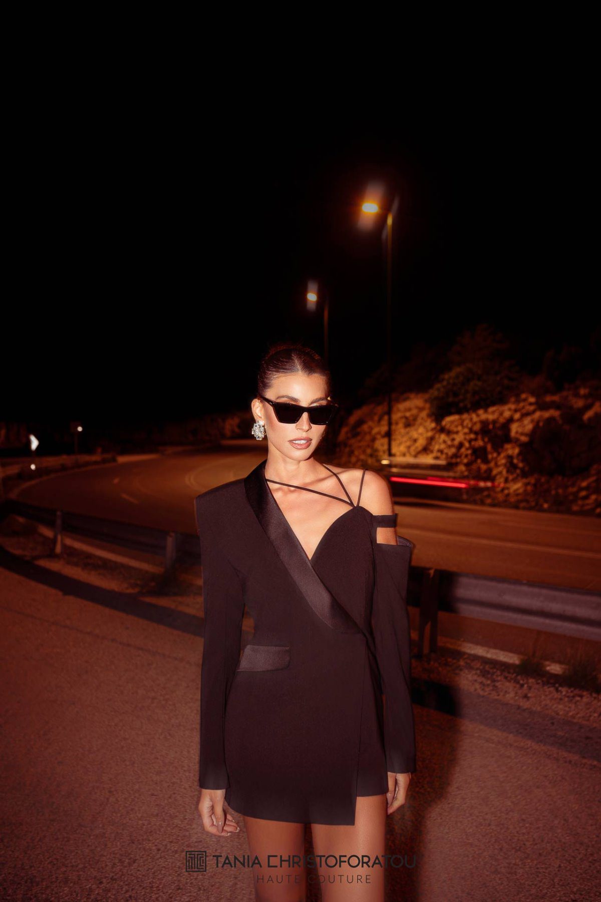 μαύρο blazer-dress