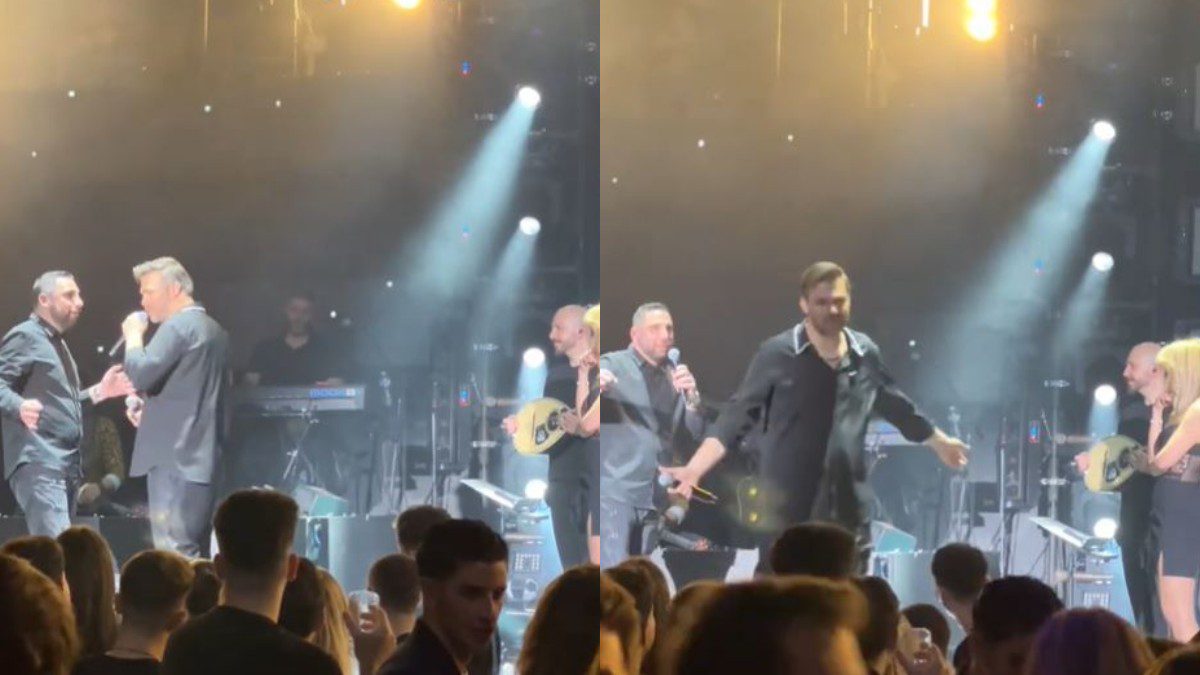 Ο Γιώργος Σαμπάνης στα μπουζούκια που τραγουδάει