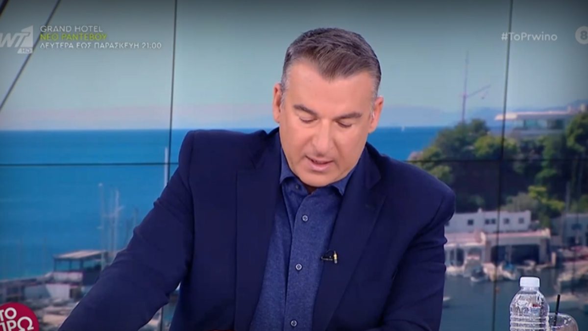 Ο Γώργιος Λιάγκας μιλάει στο πλατό του ΑΝΤ1