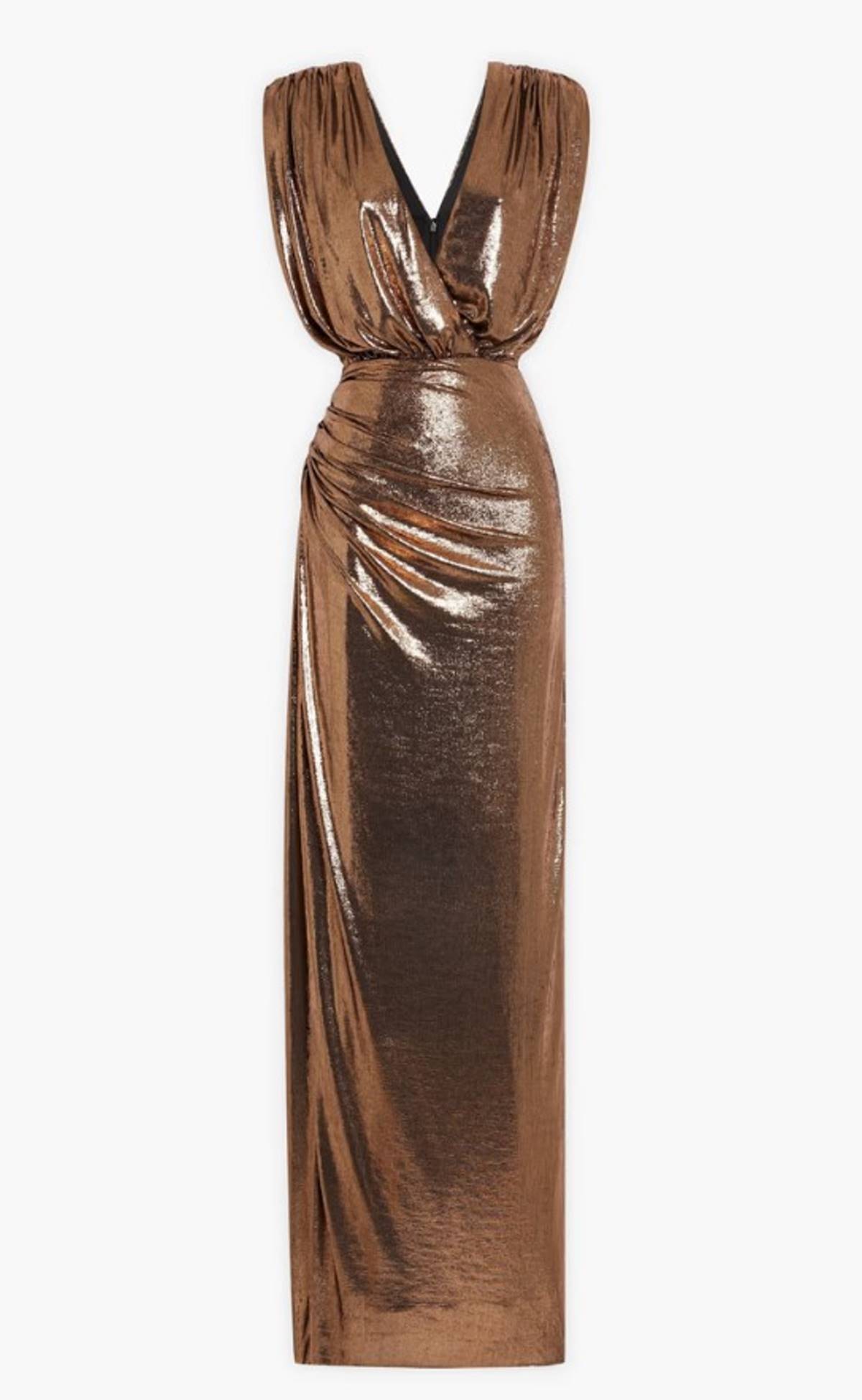 μεταλλιζέ φόρεμα μάξι