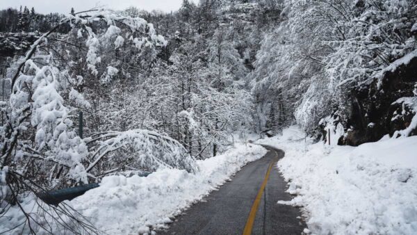 Χιονισμένο τοπίο στο βουνό