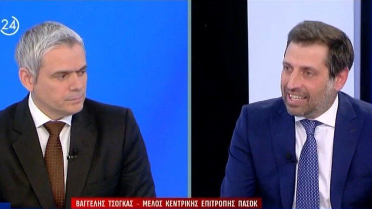 Ο Κώστας Καραγκούνη και ο Βαγγέλης Τσόγκας στην εκπομπή "Η επόμενη ημέρα"