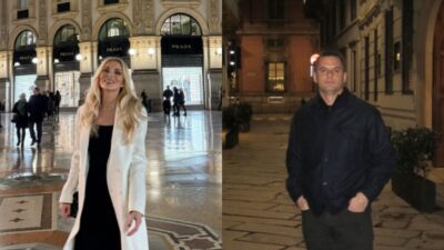 Η Κατερίνα Καινούργιου και ο Παναγιώτης Κουτσουμπής στο Μιλάνο