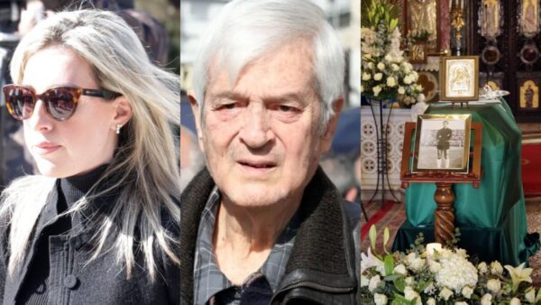 Φωτογραφίες από την κηδεία του Τάκη οικονομόπουλου στην εκκλησία