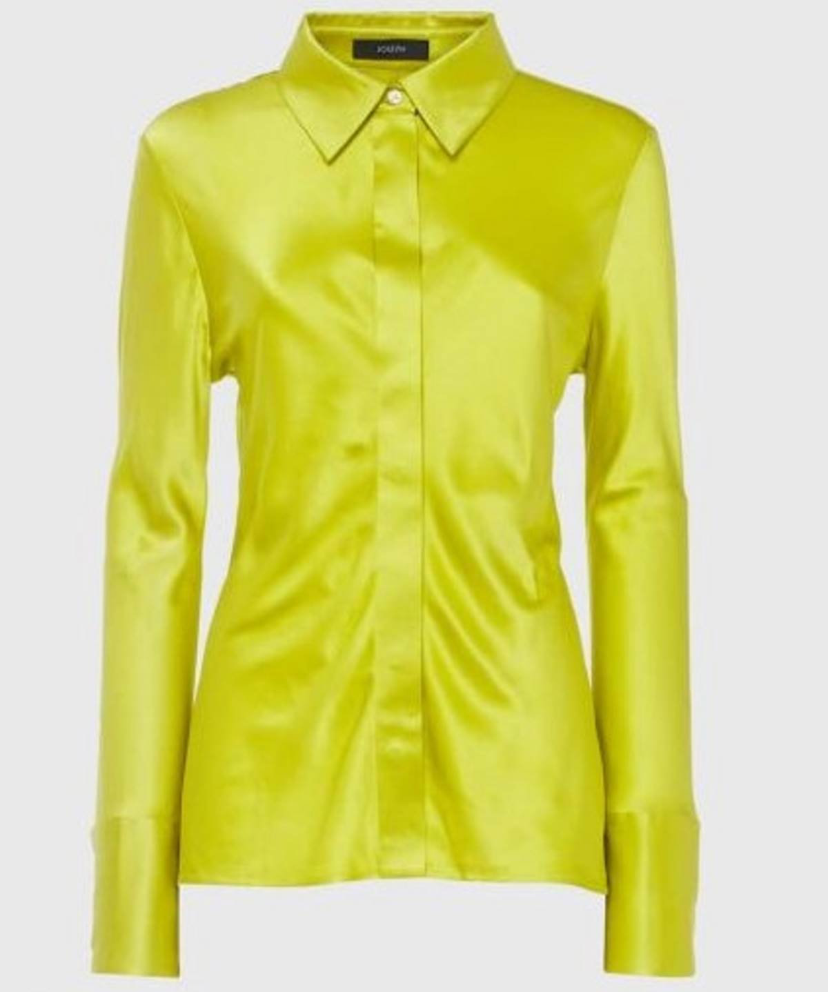 κίτρινο σατέν πουκάμισο
