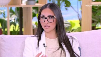 Η Klavdia στο πλατό του Super Κατερίνα