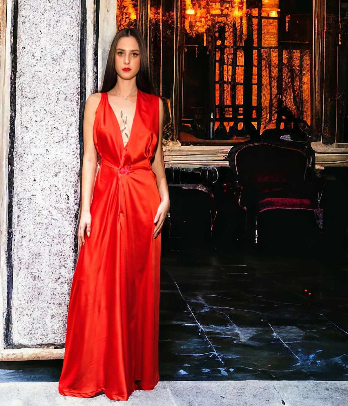 Κόκκινο φόρεμα Helena Kyritsi