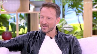 Ο Κώστας Καραφώτης στο πλατό του Super Κατερίνα
