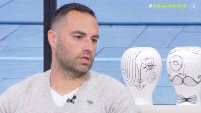 Ο Κώστας Φραγκολιάς στο πλατό του Χαμογέλα και Πάλι