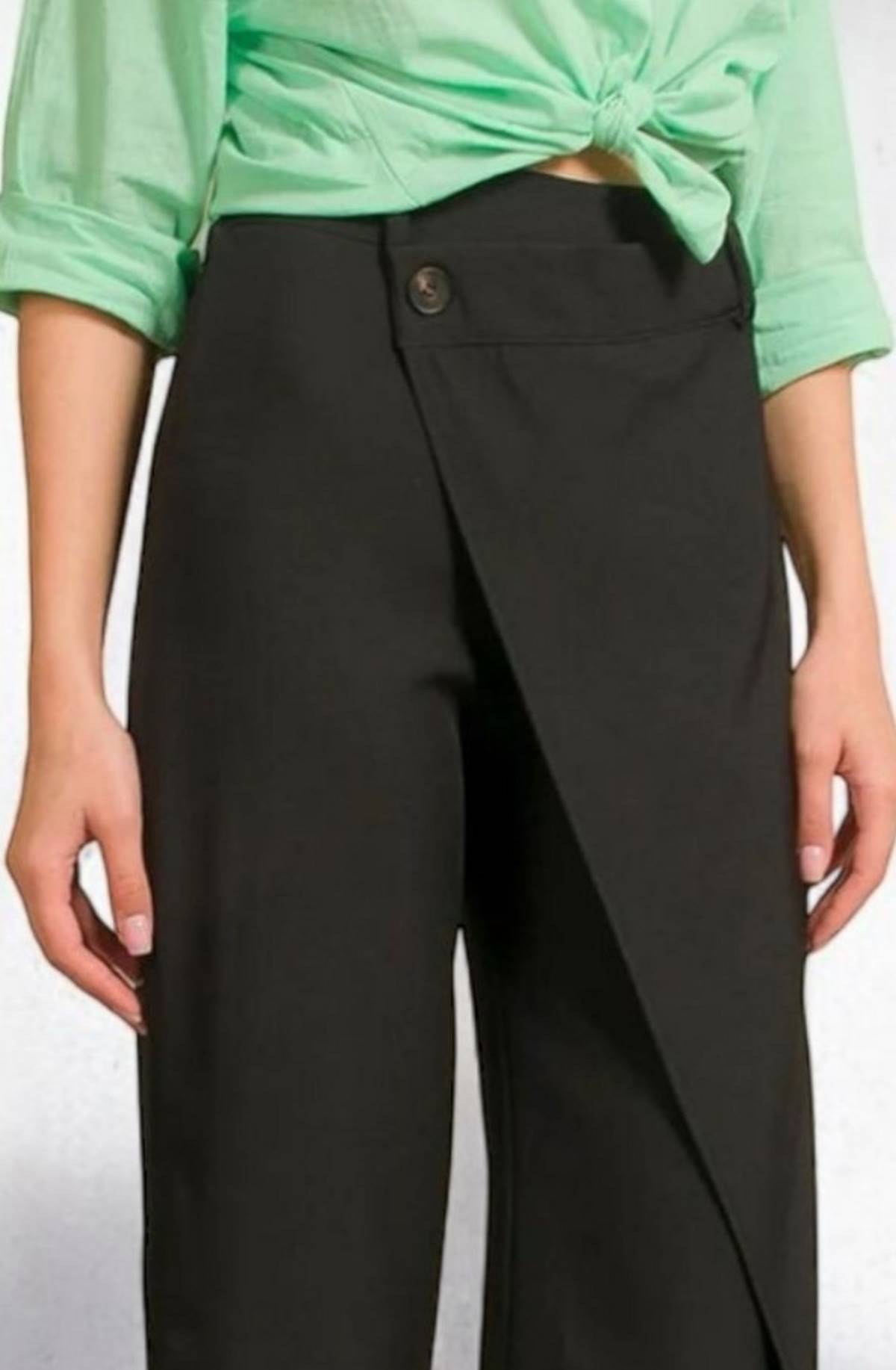 μαύρο κρουαζέ παντελόνι