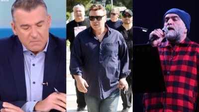 Ο Γιώργος Λιάγκας, ο Μανώλης Λιδάκης και ο Μπάμπης Στόκας