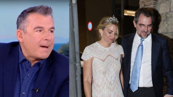 Ο Γιώργος Λιάγκας και ο Νικόλαος Ντε Γκρες με την Χρυσή Βαρδινογιάννη