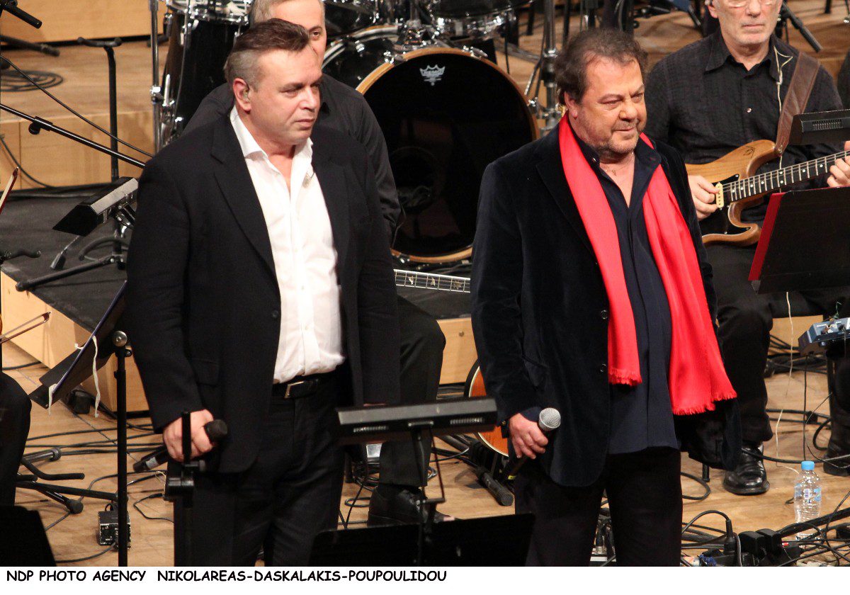 Ο Μανώλης Λιδάκης και ο Γιάννης Πάριος