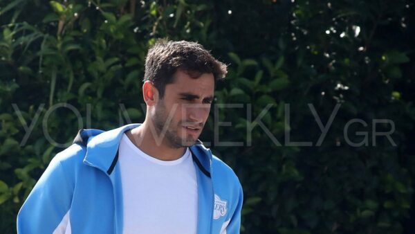 Ο Μάριος Καπότσης σε πρωινή του έξοδο