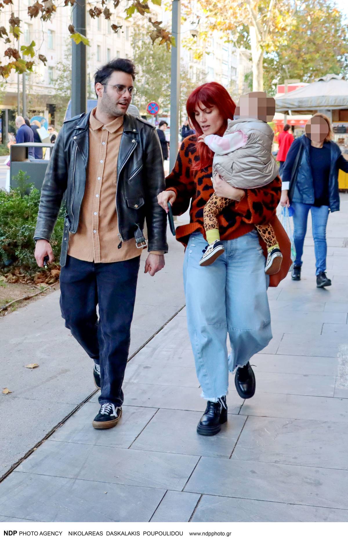 Μαιρη Συνατσάκη και Ίαν Στρατής με την κόρη τους Ολίβια