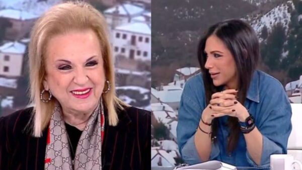 Η Ματίνα Παγώνη και η Ανθή Βούλγαρη στο Κοινωνία Ώρα Mega.