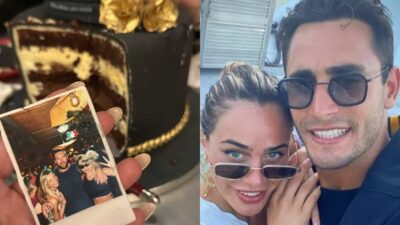 Η Κόνι Μεταξά στα γενέθλια της και δίπλα ο Καπότσης