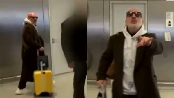 Ο Νίκος Μουτσινάς στο αεροδρόμιο