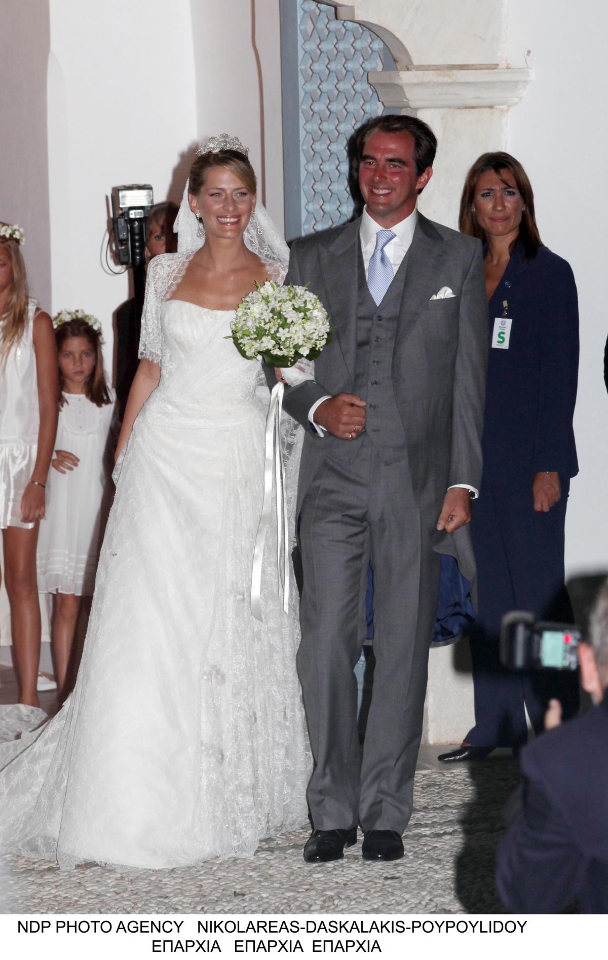 η τιάρα της Χρυσής Βαρδινογιάννη στον γάμο της με τον Ντε γκρες