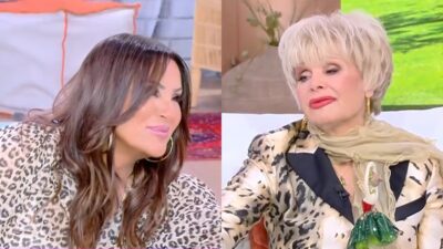 Η Ναταλία Γερμανού με την Μαρία Ιωαννίδου στο πλατό του Καλύτερα δεν γίνεται