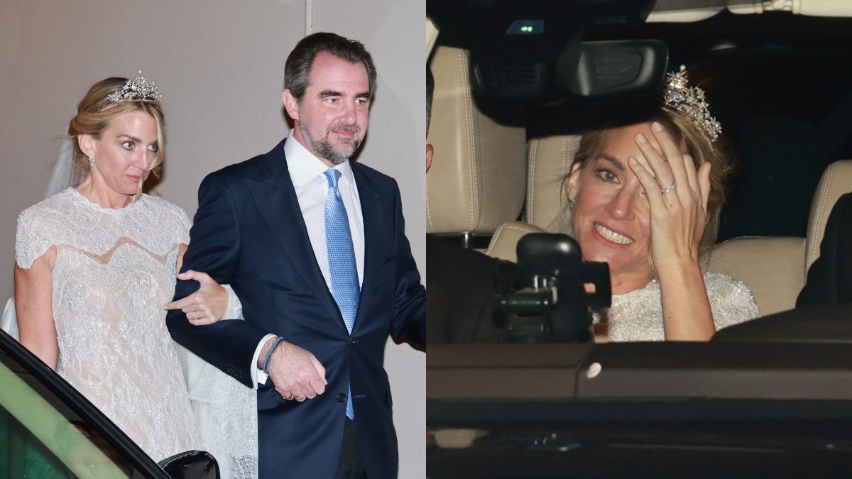 Η Χρυσή Βαρδινογιάννη και ο Νικόλαος Ντε Γκρες στον γάμο τους