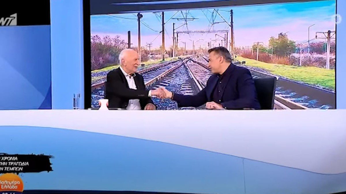 Ο Γιώργος Παπαδάκης και ο Γιώργος Λιάγκας στο πλατό του Καλημέρα Ελλάδα