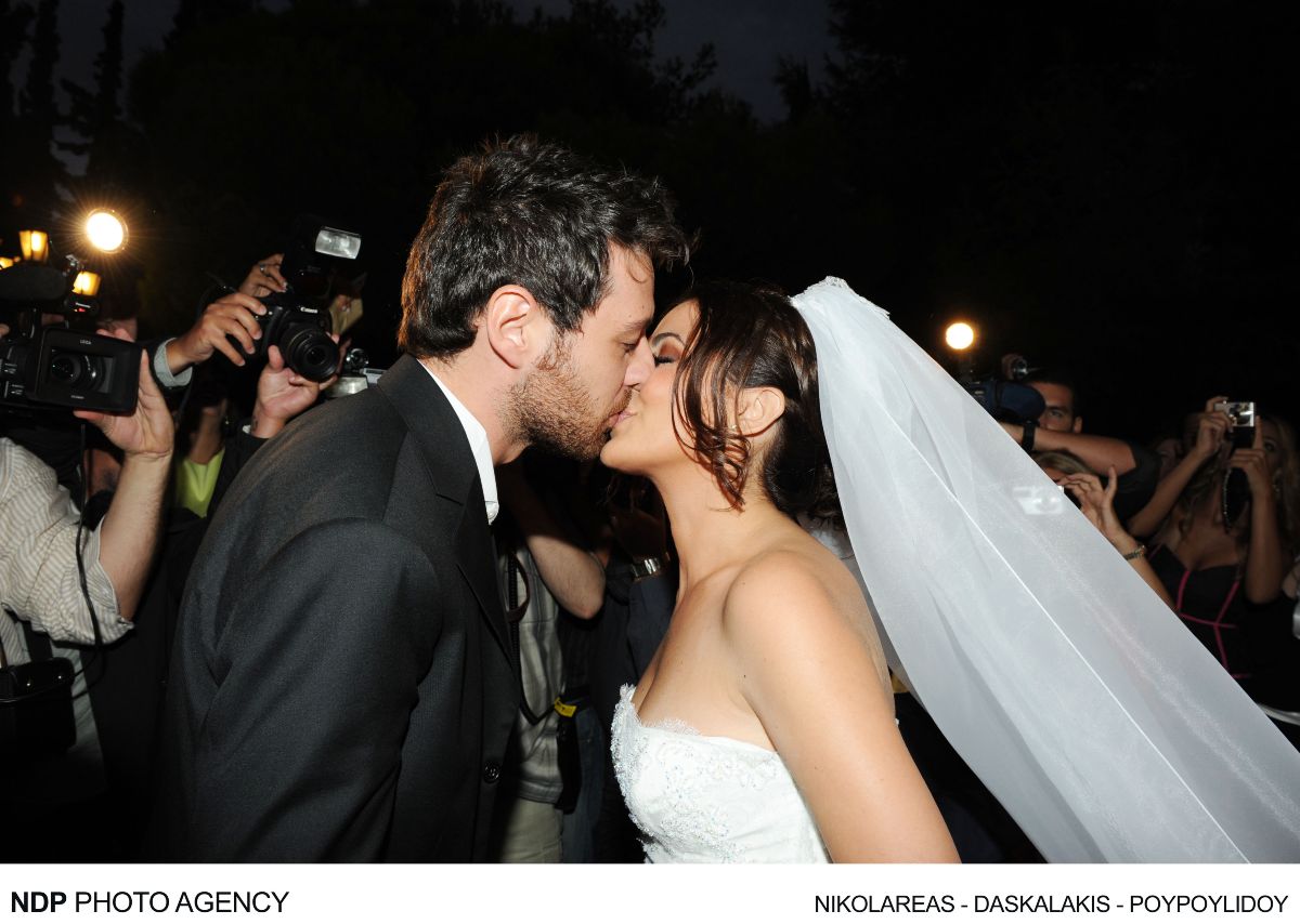 Παπαγιάννης και Δαλιάνη στον γάμο τους το 2009