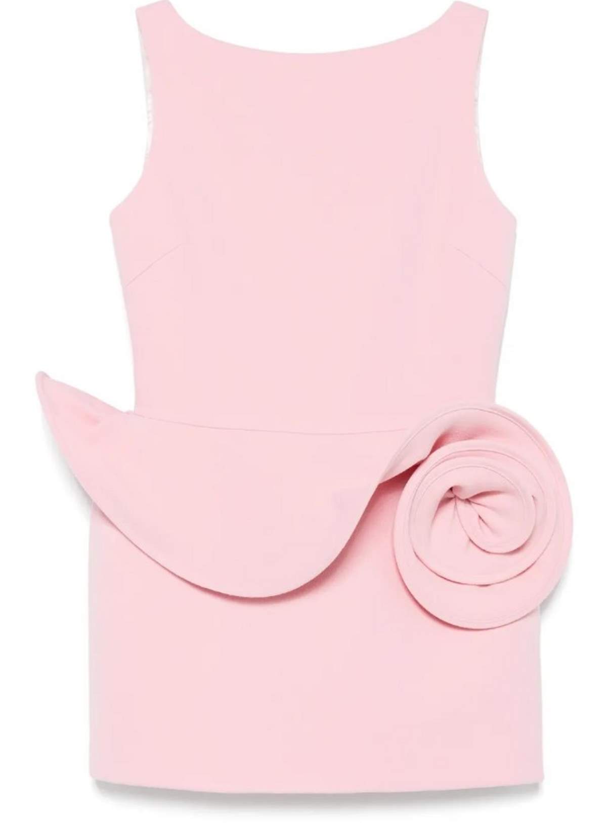 ροζ μίνι φόρεμα με λουλούδι