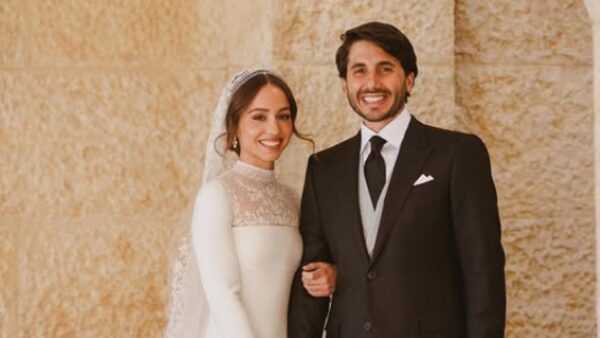 Η πριγκίπισσα Ιμάν με τον σύζυγό της στον γάμο τους