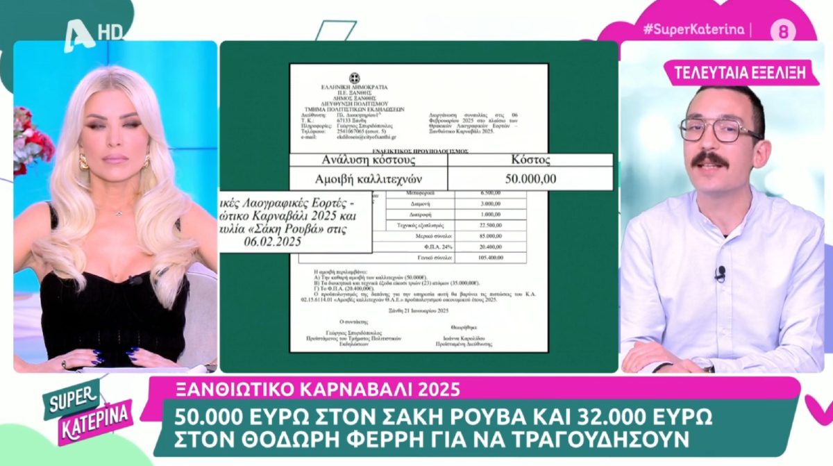 Τα ποσά που δίνουν στον Ρουβά και τον Φέρρη για το καρναβάλι στην Ξάνθη