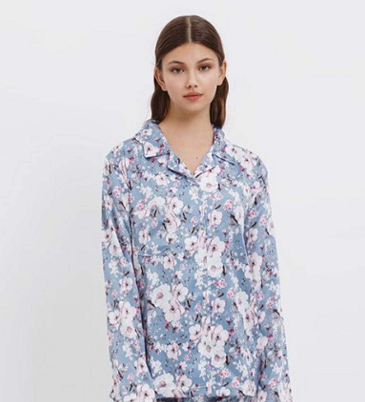 πουκάμισο από σετ πιτζάμας φλοραλ giota homewear