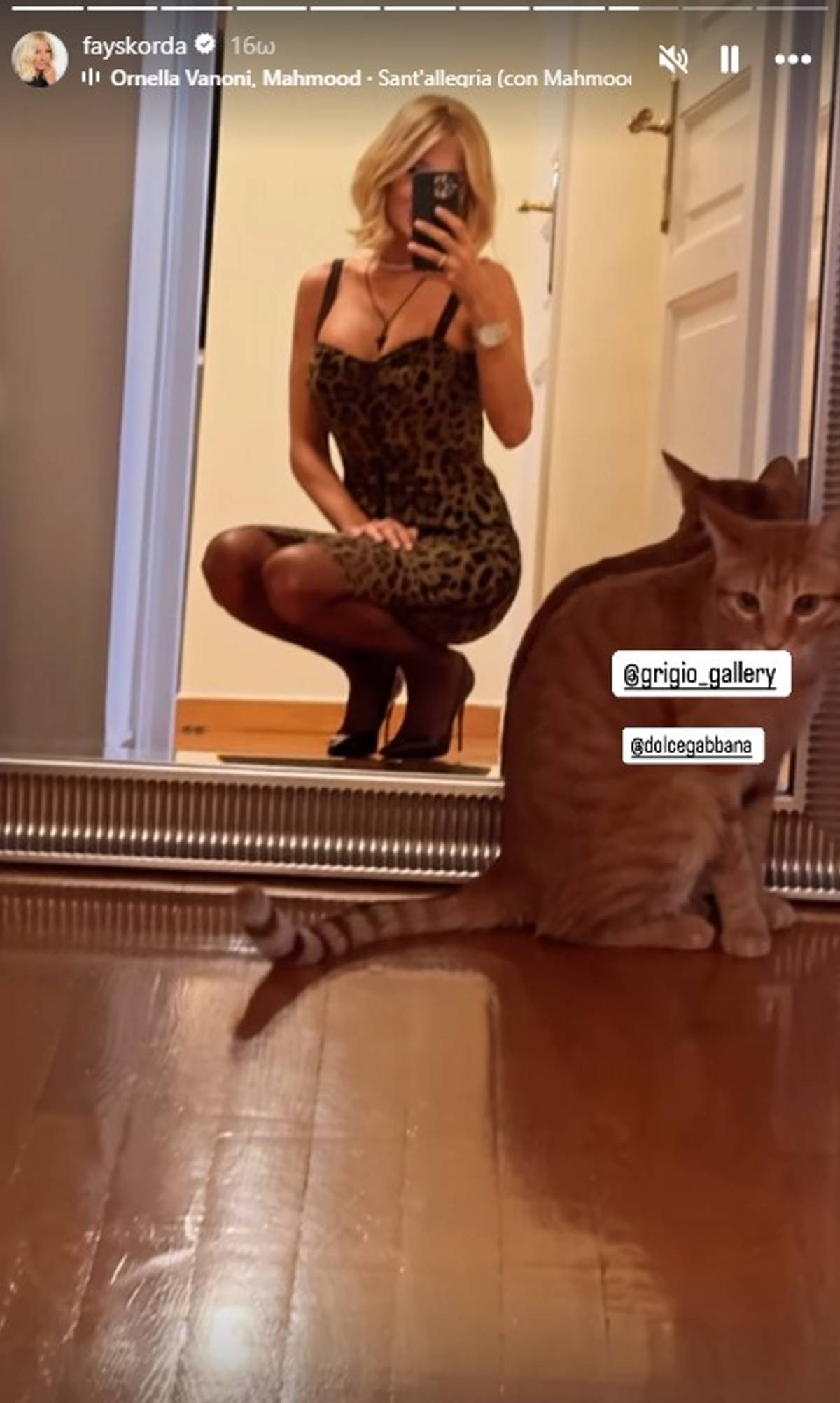 H Φαίη Σκορδά φωτογραφίζεται στο σπίτι της