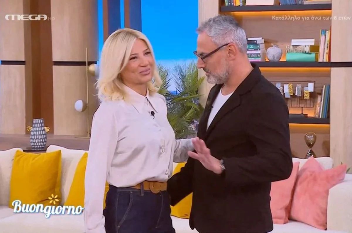 Σκορδά Συρίγος στο πλατό του Buongiorno