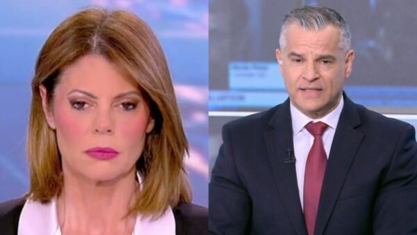 Δυο παρουσιαστών κεντρικών δελτίων ειδήσεων