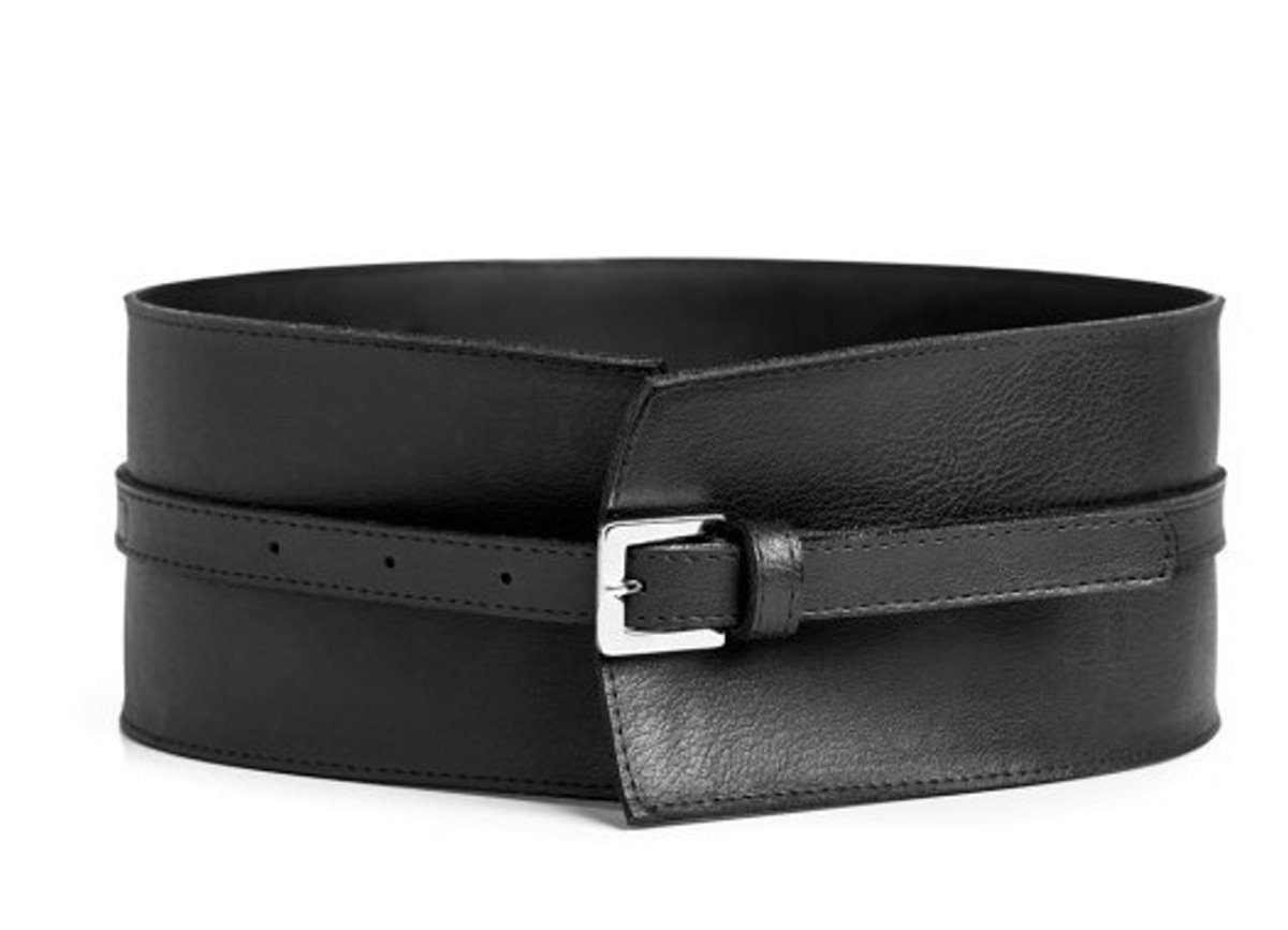 ζώνη κορσές μαύρη με αγκράφα