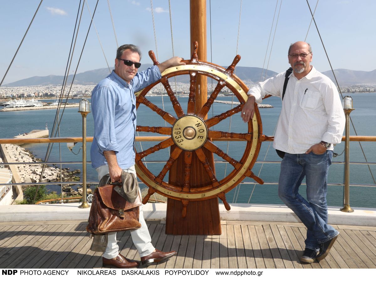 Ο Δημήτρης Οικονόμου με τον Βασίλη Λυριτζή