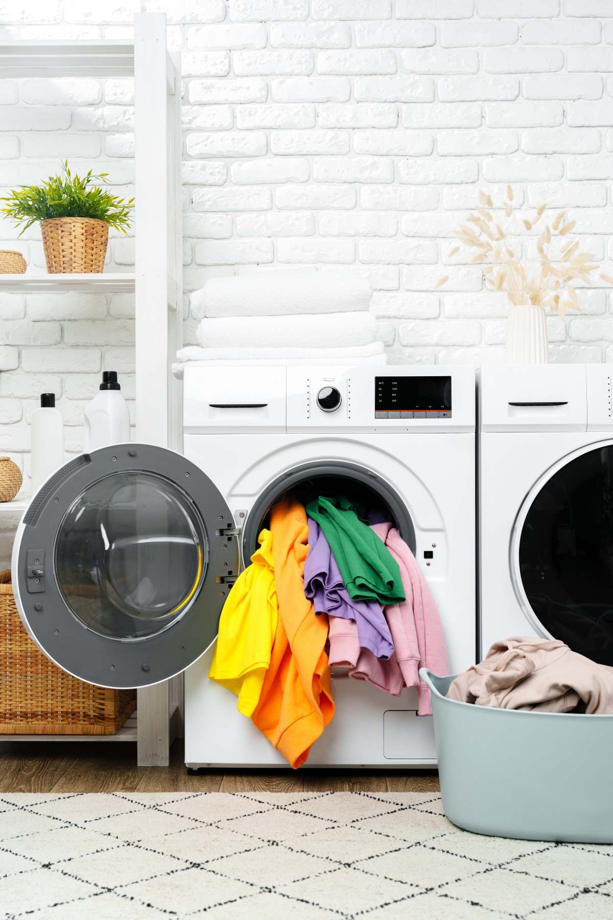 Ρούχα χρωματιστά στο πλυντήριο