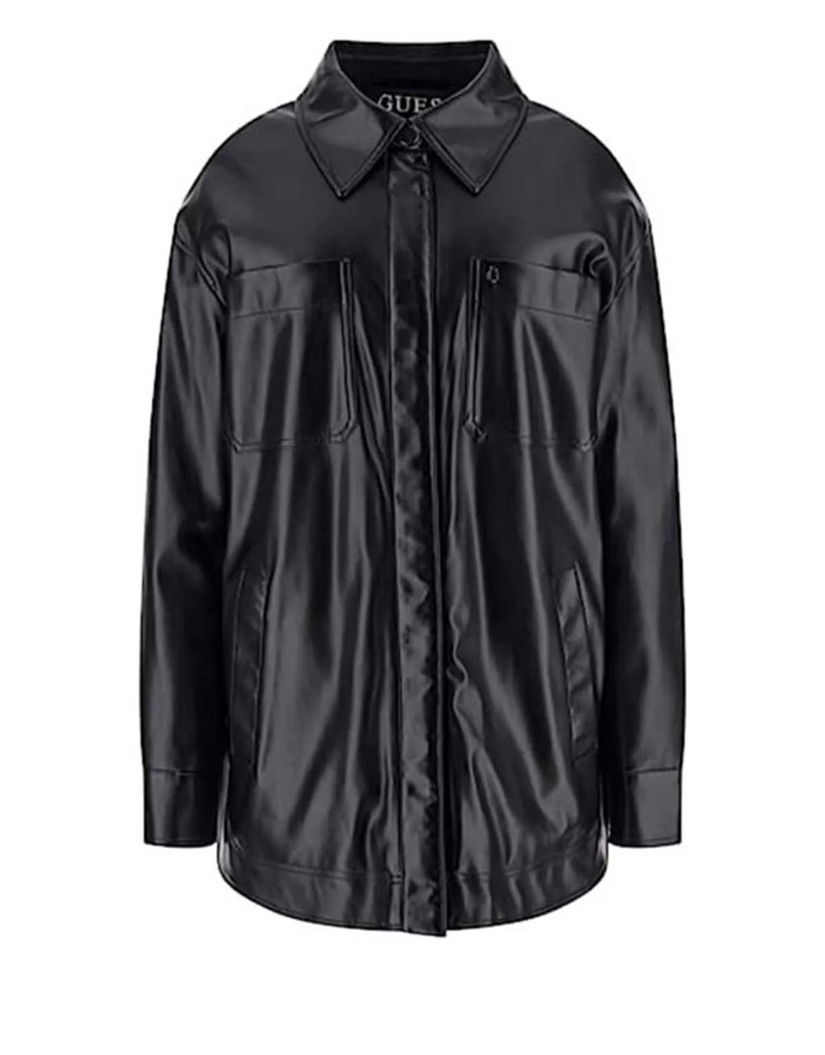 δερμάτινο μακρύ μπουφάν