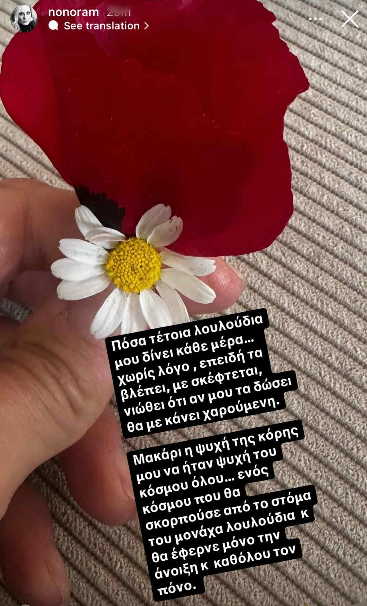 Η ανάρτηση της Ελεονώρας Μελέτη στο Instagram